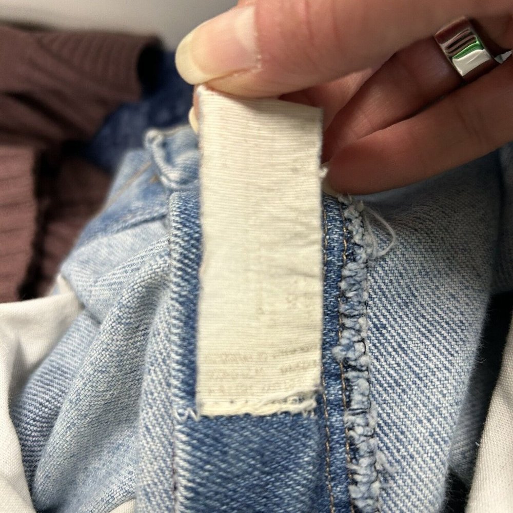 Vintage Wrangler Men Denim Jeans Made In USA NO SIZE TAG (36) Bleached - Picture 7 of 9
